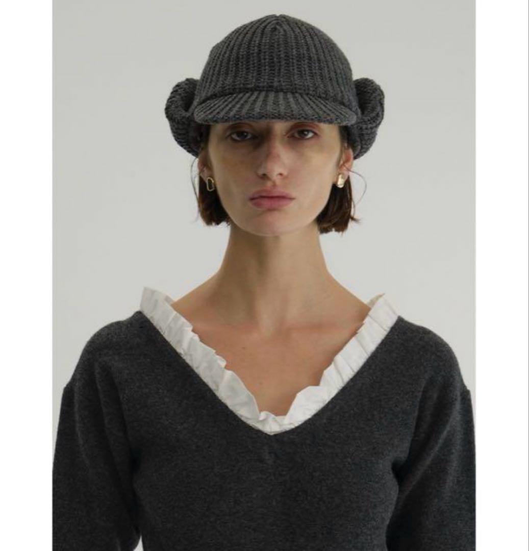 ☆新品未使用☆CLANE 2WAY FRILL V NECK KNIT TOPS CLANE 2WAY FRILL V NECK KNIT TOPS
