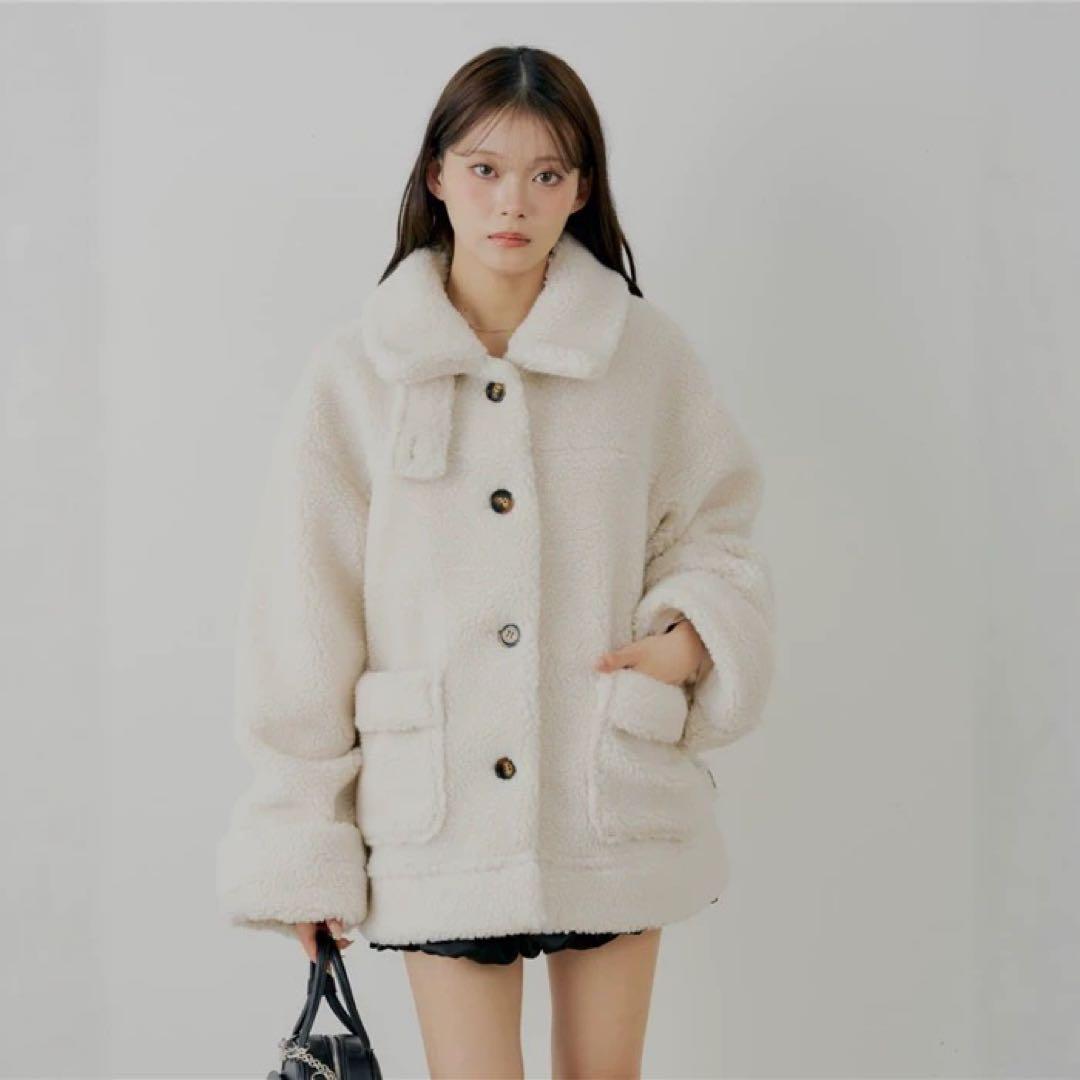 もこもこオーバーサイズアウター♡冬の女子会デートにぴったり もこもこオーバーサイズアウター♡冬の女子会デートにぴったり