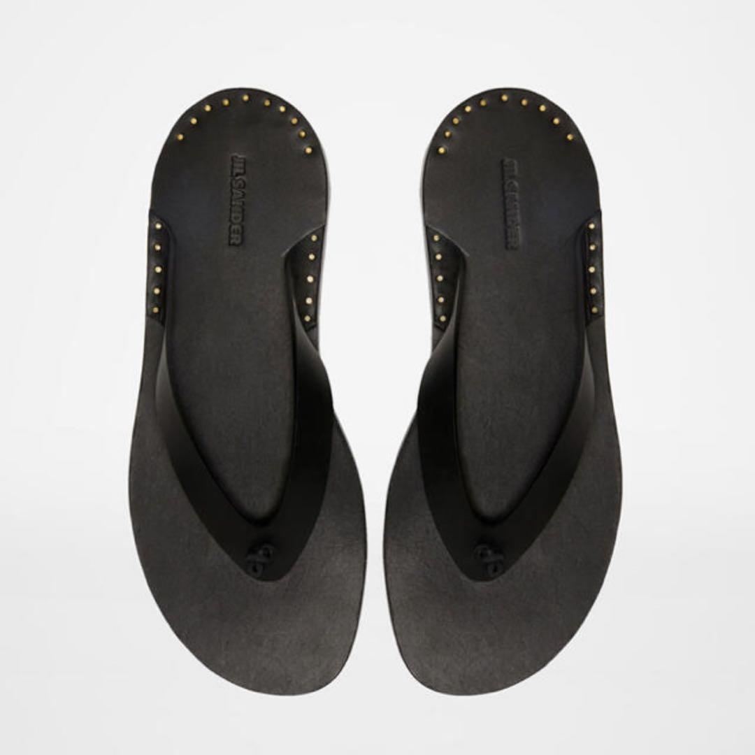 JIL SANDER スタッズレザーサンダル ブラック 41