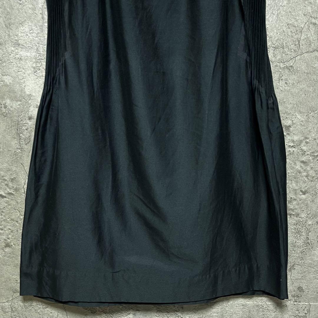 イッセイミヤケISSEY MIYAKE プリーツ切替ブラックワンピース2
