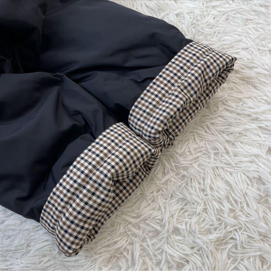 美品✨アクアスキュータム ダウンコート 4waw リバーシブル チェック M〜L 美品✨アクアスキュータム ダウンコート 4waw リバーシブル チェック M〜L