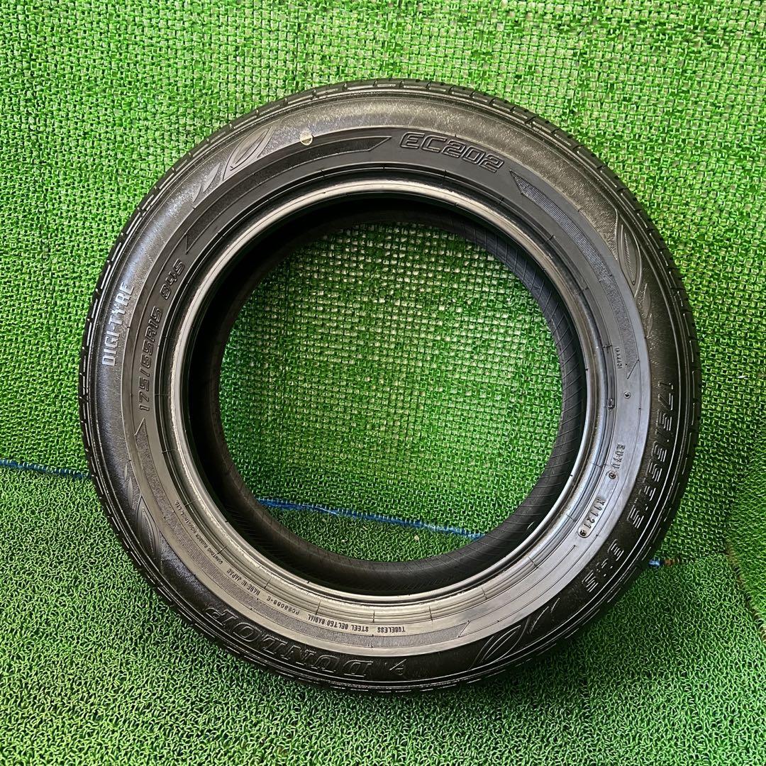 高質 ダンロップ デジタイヤ EC202 21年製 バリ山!! 175/65r15