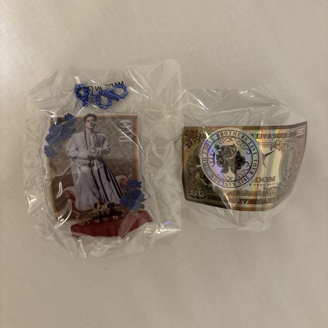 登坂広臣 会場ガチャコンプ クリアチャーム フラッグストラップ セット 登坂広臣 クリアチャーム KINGDOM 三代目 実写 会場限定 ガチャ