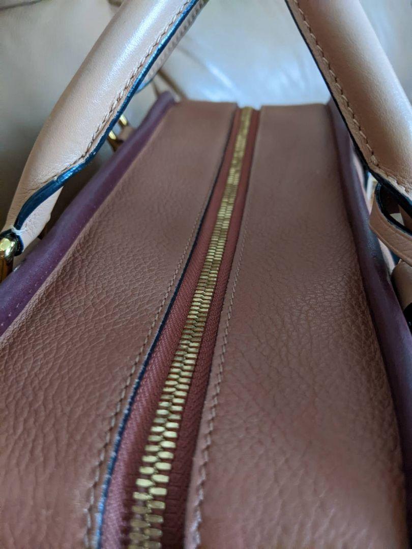LOEWE アマソナ28 美品 秋色 茶系 トリコロール 上品 合わせやすい