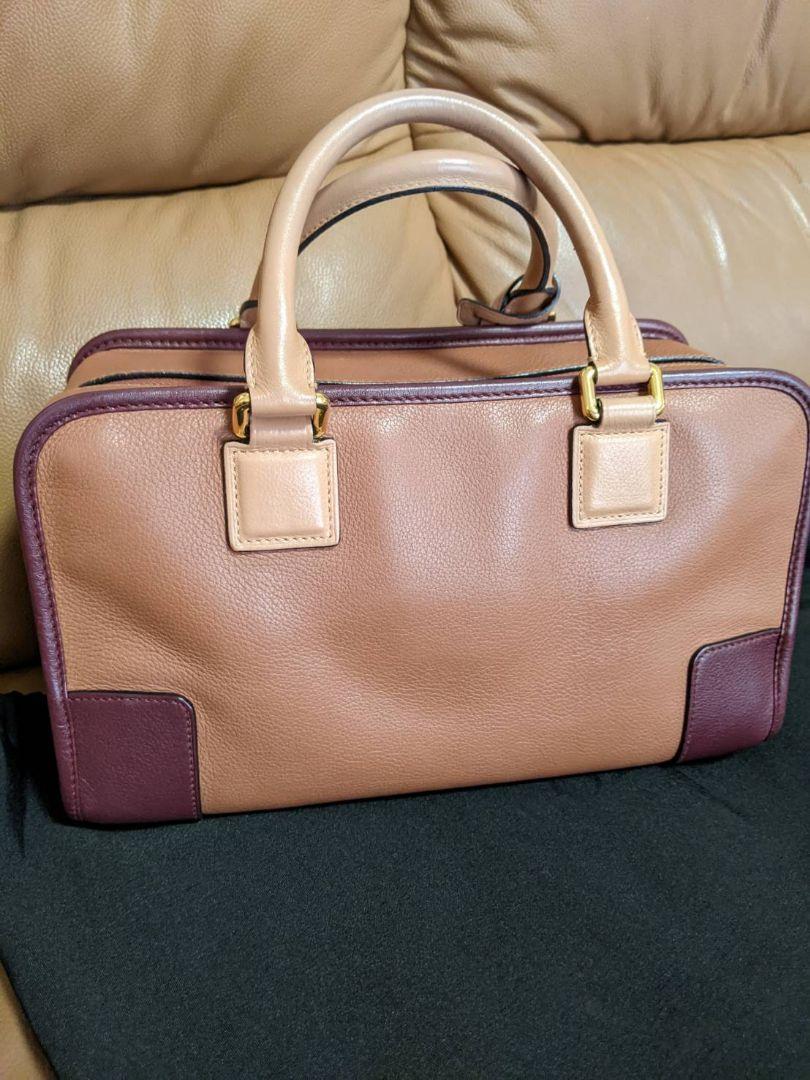 LOEWE アマソナ28 美品 秋色 茶系 トリコロール 上品 合わせやすい