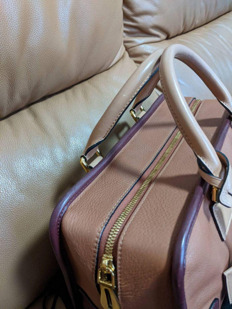 LOEWE アマソナ28 美品 秋色 茶系 トリコロール 上品 合わせやすい
