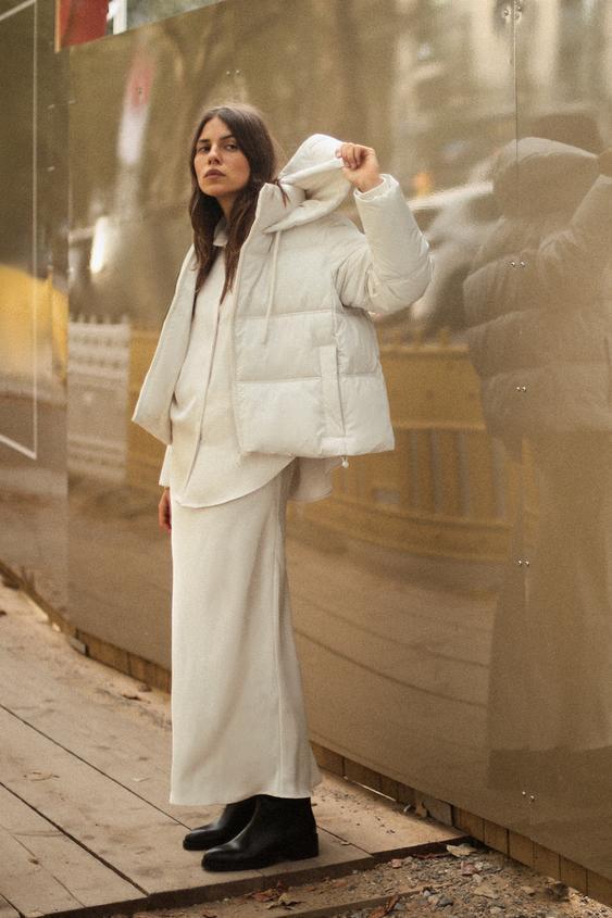 ZARA ウォーターウィンドプロテクションクロップドパフアノラック　新品未使用 ZARA 新品 ウォーター ウィンドプロテクション クロップドパフ