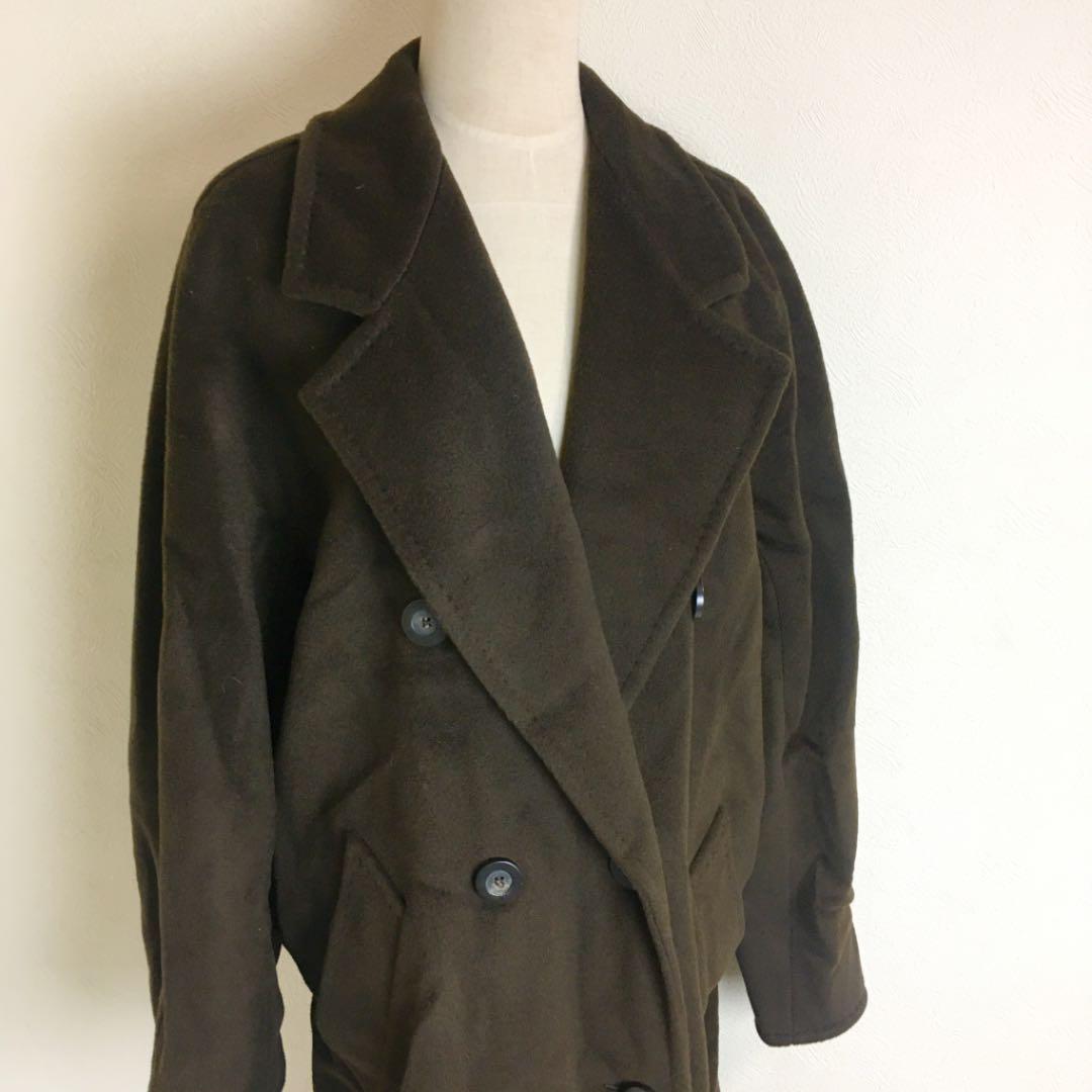 Max Mara マックス マーラ 濃茶 ロングコート ■白タグ■