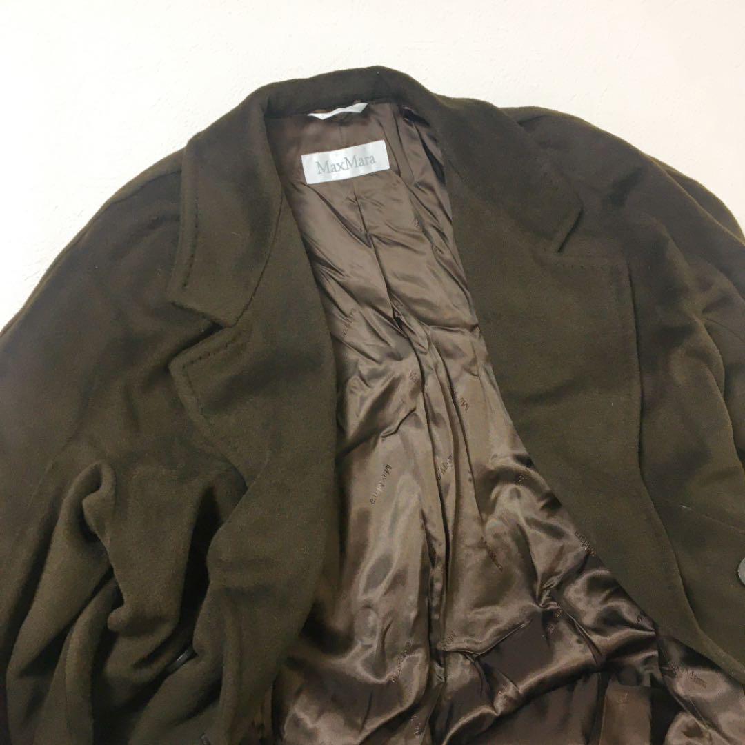 Max Mara マックス マーラ 濃茶 ロングコート ■白タグ■