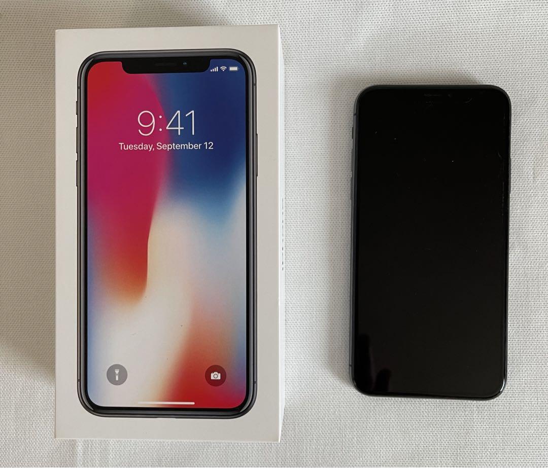 再入荷】 本物 iPhone X X Space 64GB Gray 64 iPhone スペースグレイ