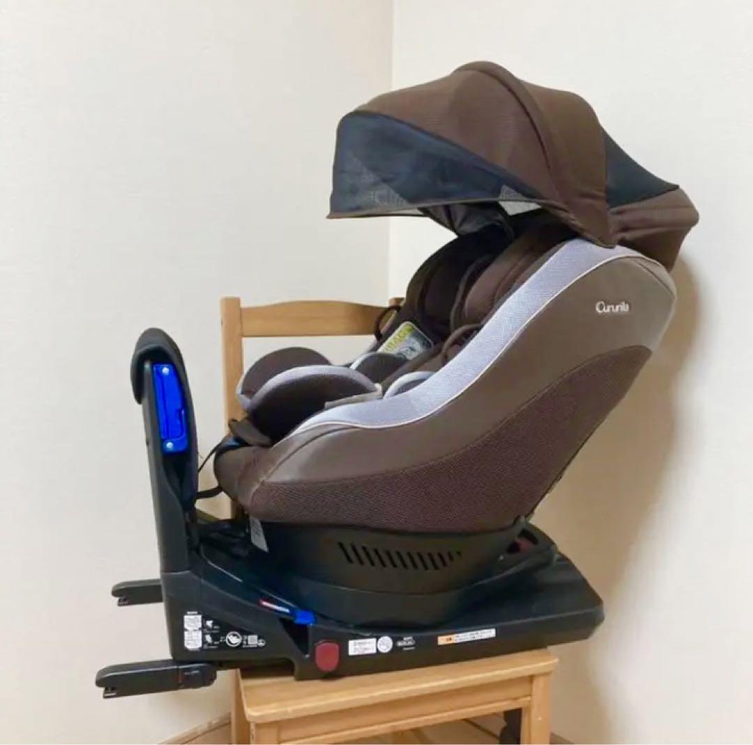 『美品』アップリカチャイルドシート クルリラisofix モアレブラウン