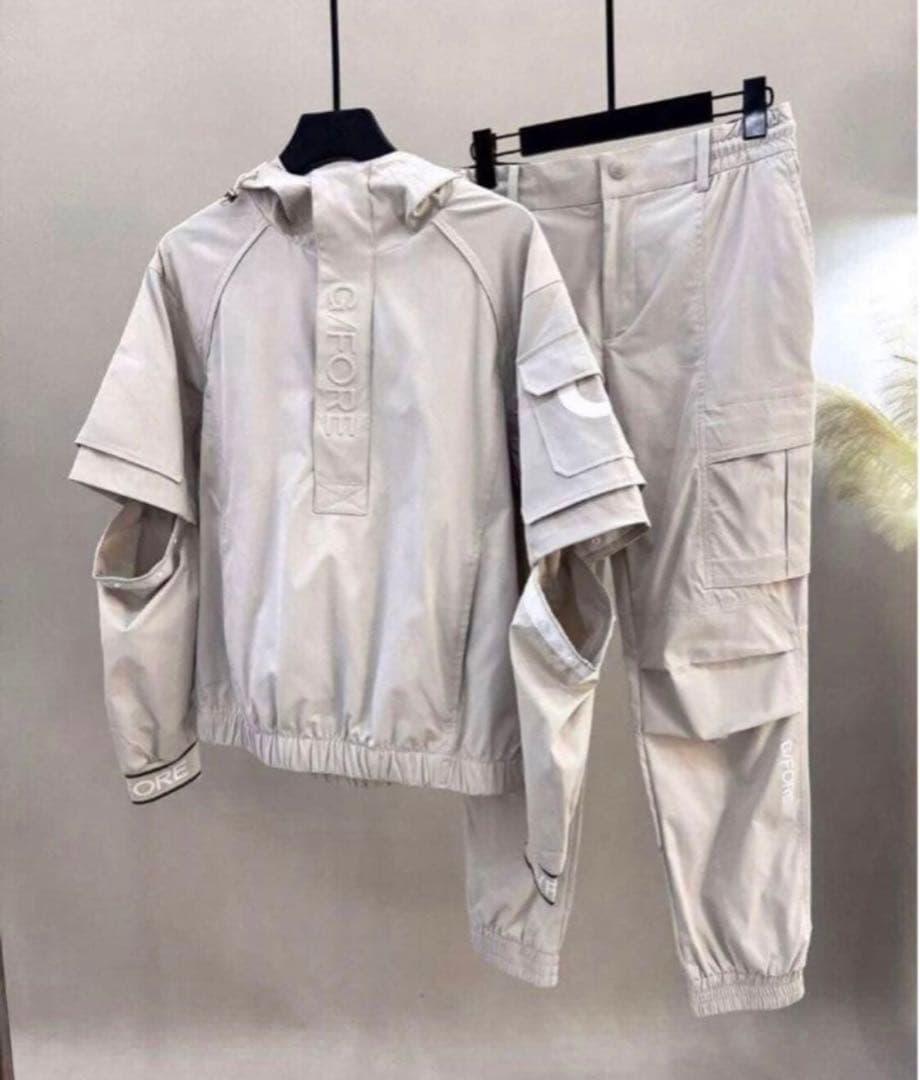 ジーフォア ゴルフ メンズ セットアップ ジャケット パンツ 2点セット春秋