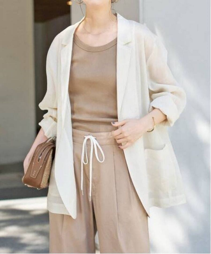 【新品タグ付き】Spick and Span ラミーミックスシアージャケット 【新品タグ付き】Spick and Span ラミーミックスシアージャケット