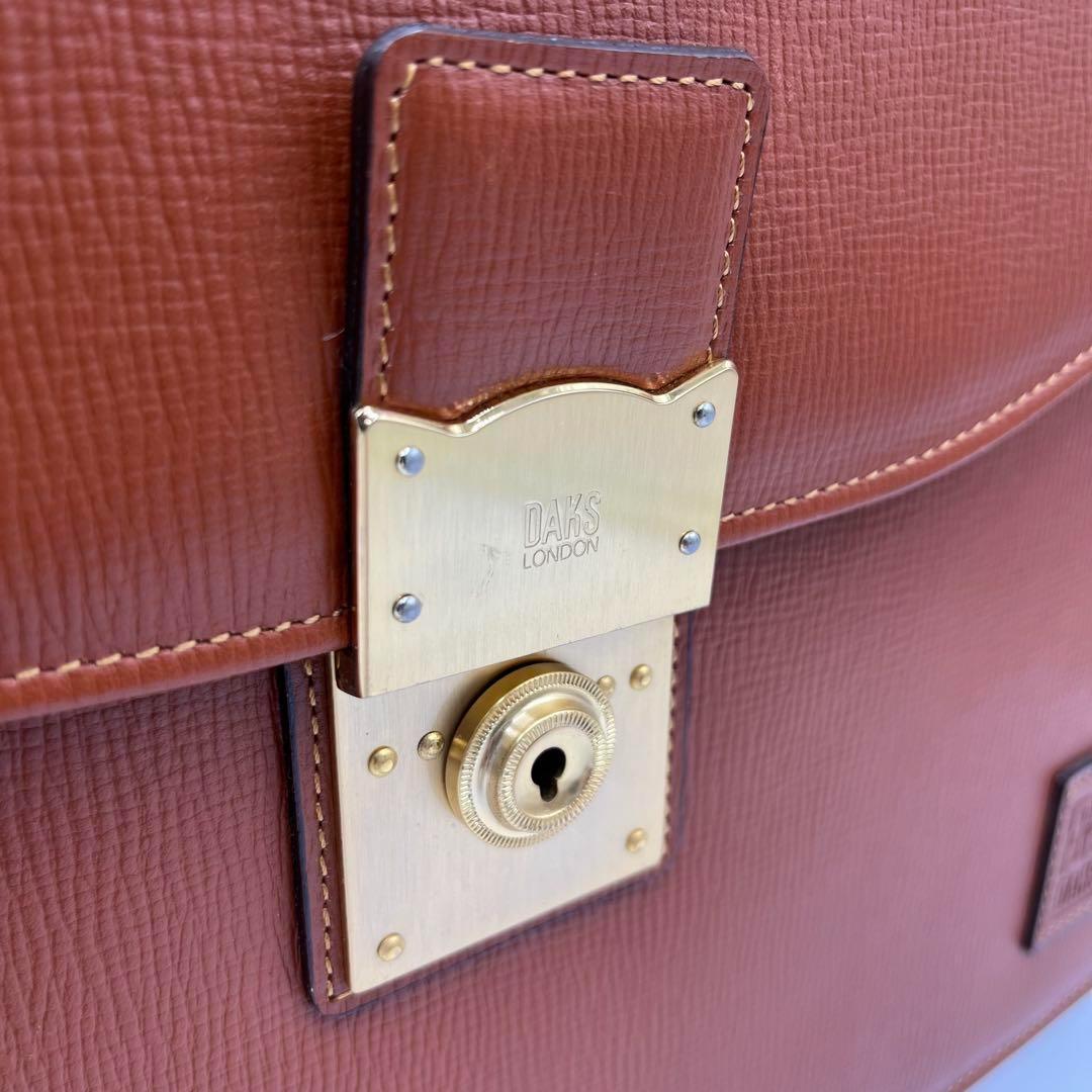 美品✨ DAKS LONDON ダックスロンドン　レザー　ダレスバッグ　鍵付き