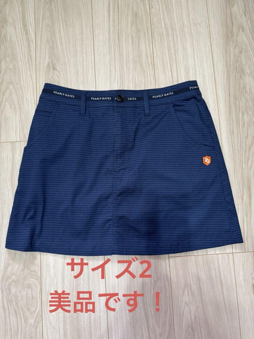 PEARLY GATES - パーリーゲイツ★スカート★サイズ0★未使用 PEARLY GATES プリーツスカート 青 Sサイズ パーリーゲイツ