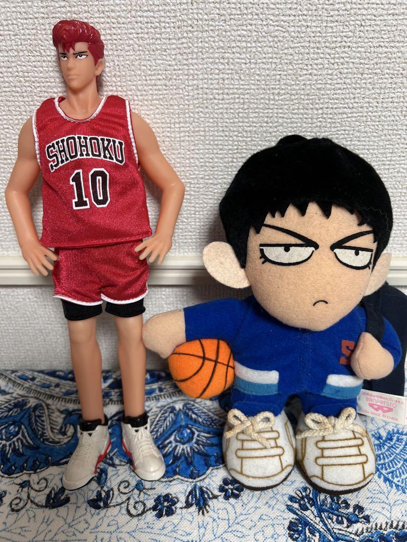 スラムダンクフィギュア桜木花道学生服着せ替え付き＆流川楓ぬいぐるみのセット