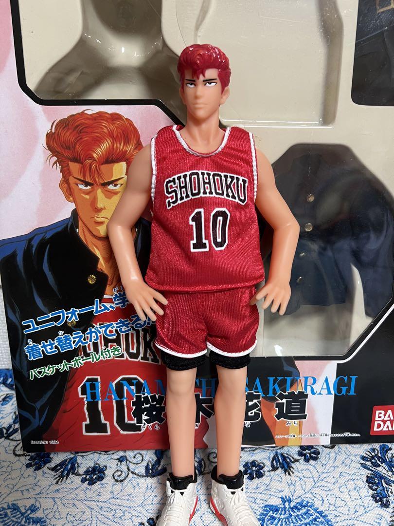 スラムダンクフィギュア桜木花道学生服着せ替え付き＆流川楓ぬいぐるみのセット