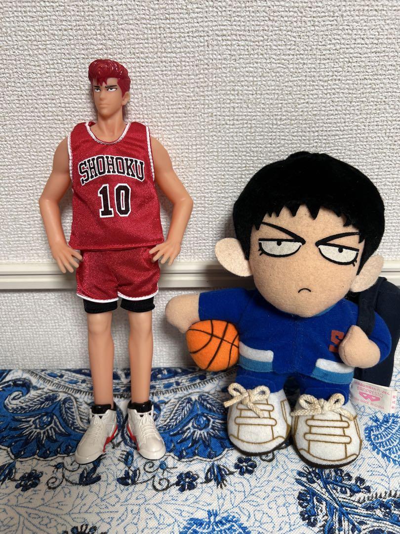 スラムダンクフィギュア桜木花道学生服着せ替え付き＆流川楓ぬいぐるみのセット