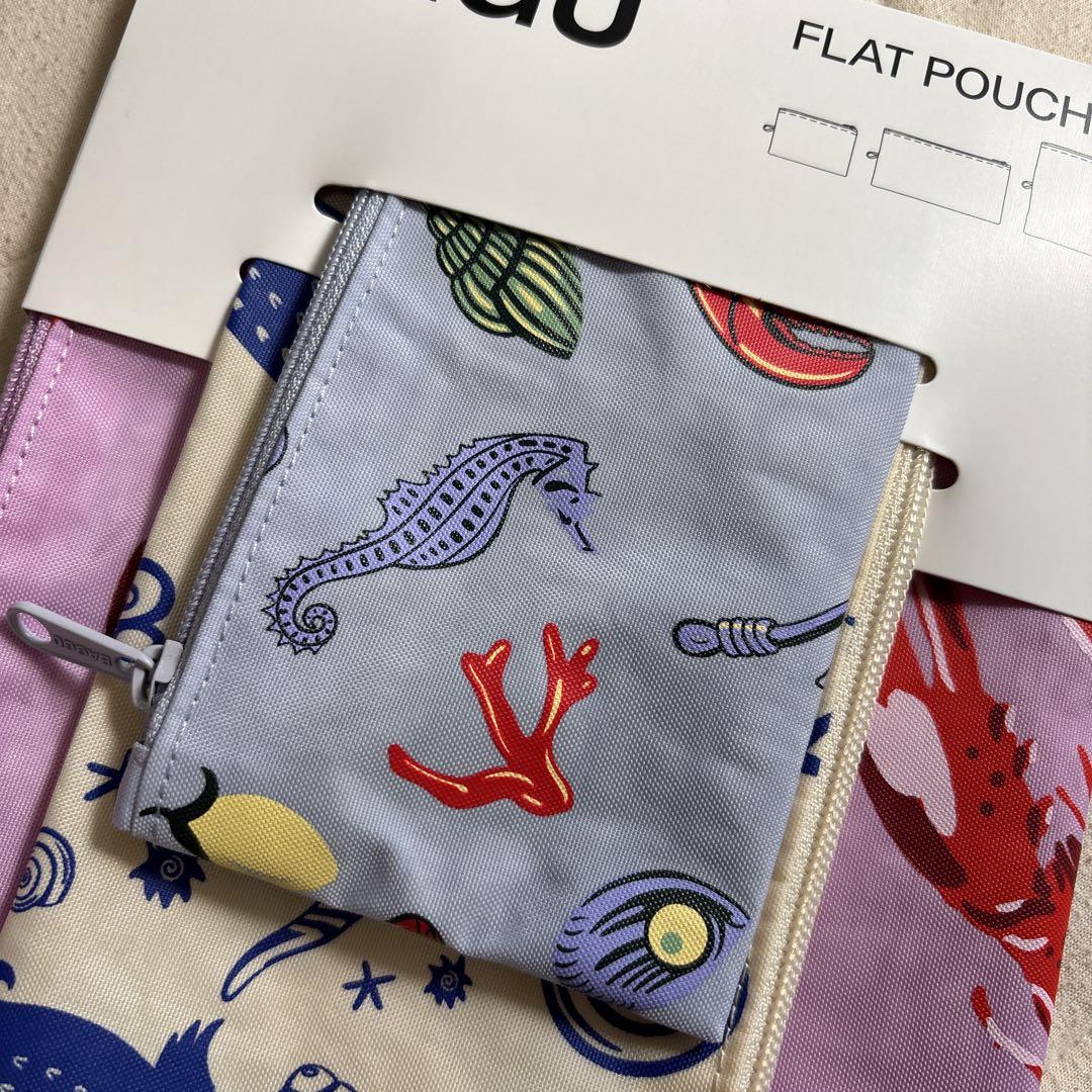 新品未使用】BAGGU/フラットポーチセット/マリンセット - メルカリ