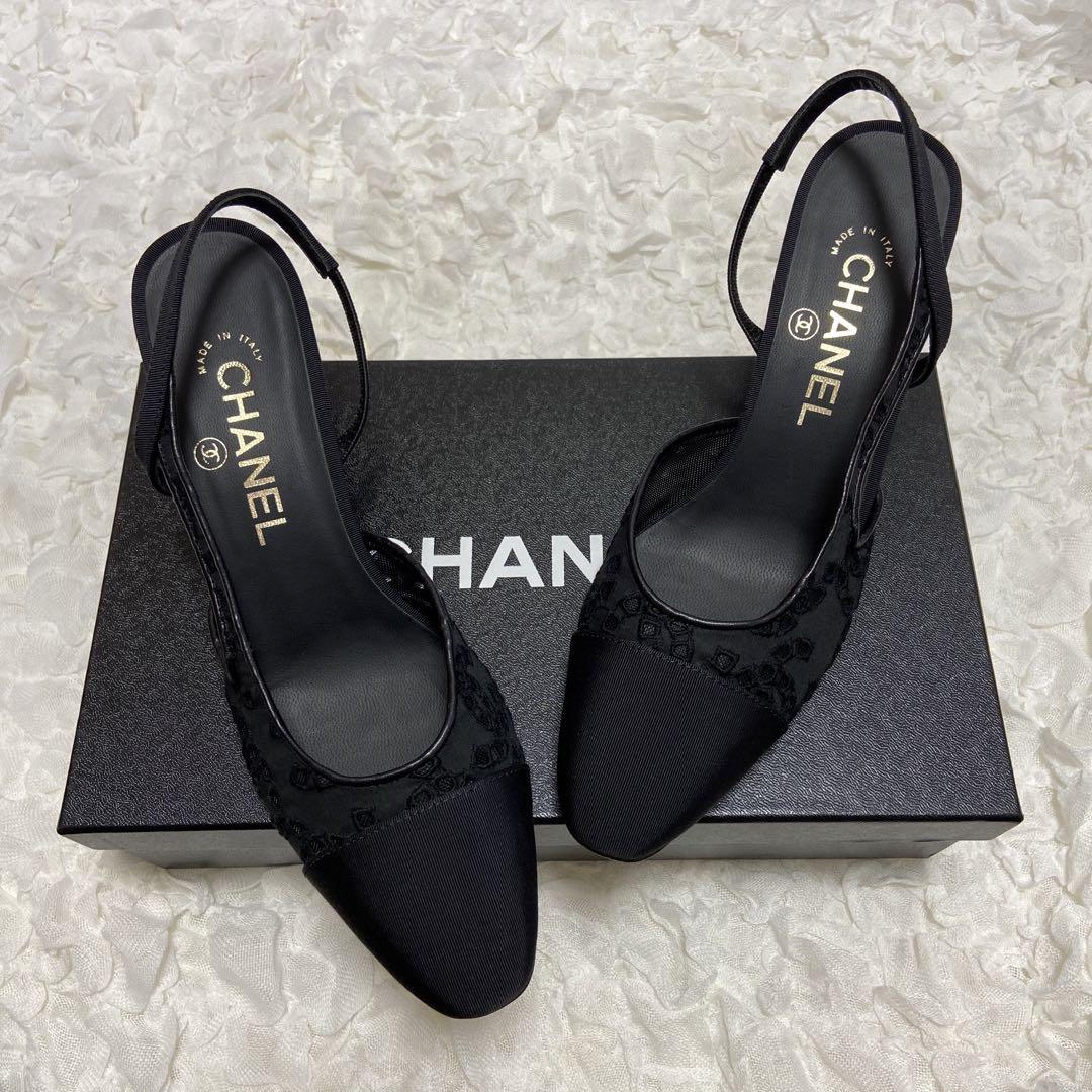 【CHANEL】シャネル スリングバック シューズ ココマーク CHANEL （未使用保管品）シャネル ココマーク スリングバック
