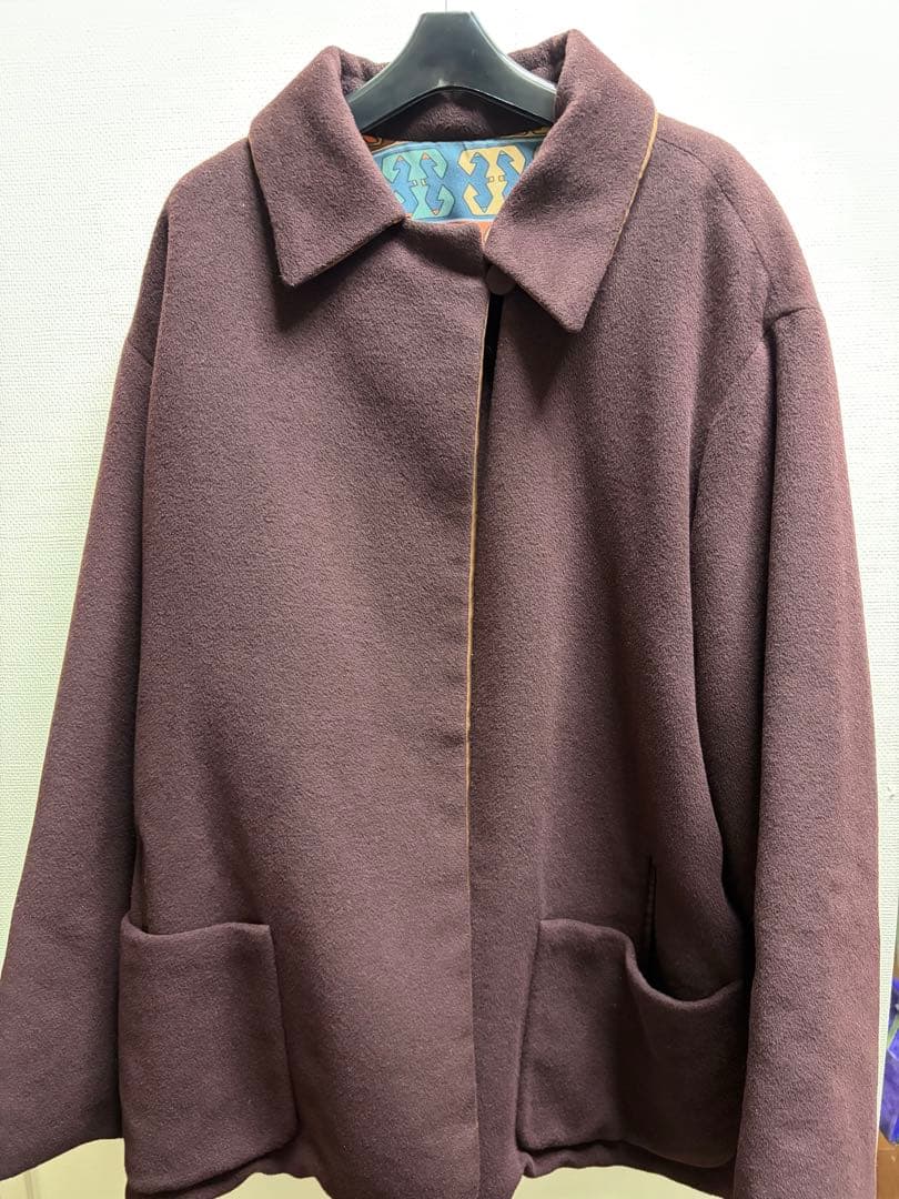 Hermes Kilim ダークパープルジャケット Hermes Kilim ダークパープルジャケット