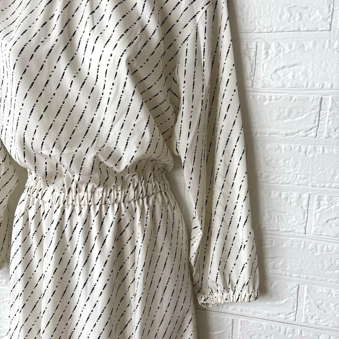 新品タグ付き◆インディヴィ フィット＆フレアワンピース ロング　美シルエット