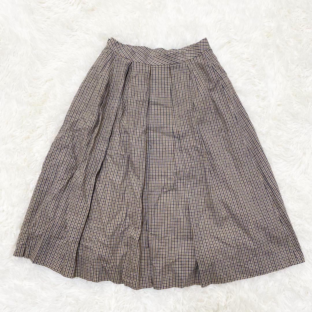 Aquascutum【アクアスキュータム】チェックプリーツスカート