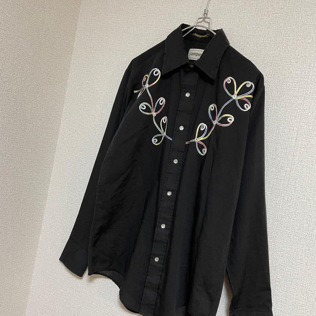 D.D.D 初期 USA製 campus キャンパス 刺繍ウエスタンシャツ