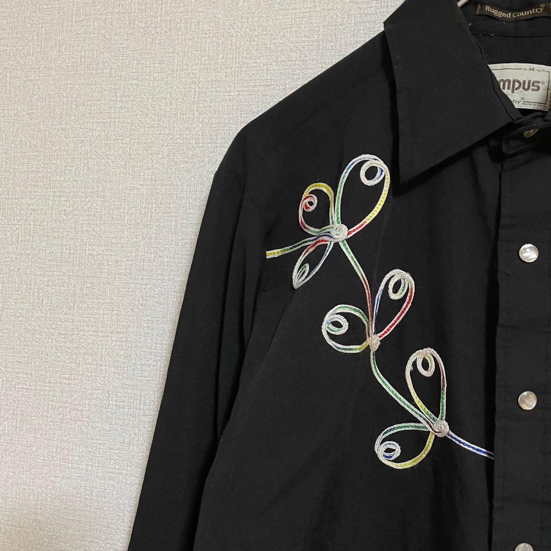 D.D.D 初期 USA製 campus キャンパス 刺繍ウエスタンシャツ