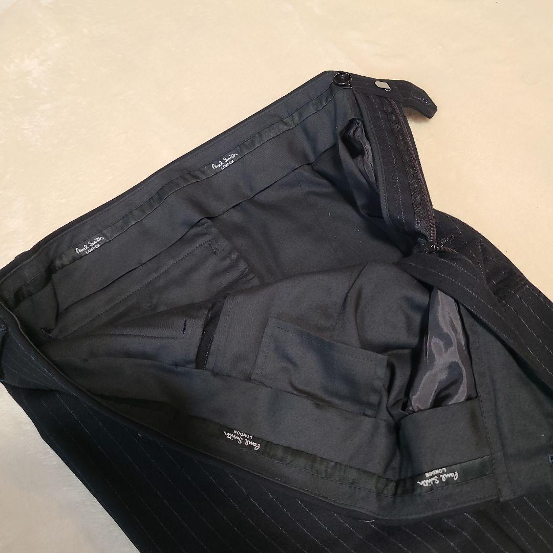【美品 】Paul Smith ストライプ ネイビー ウール100% Lサイズ