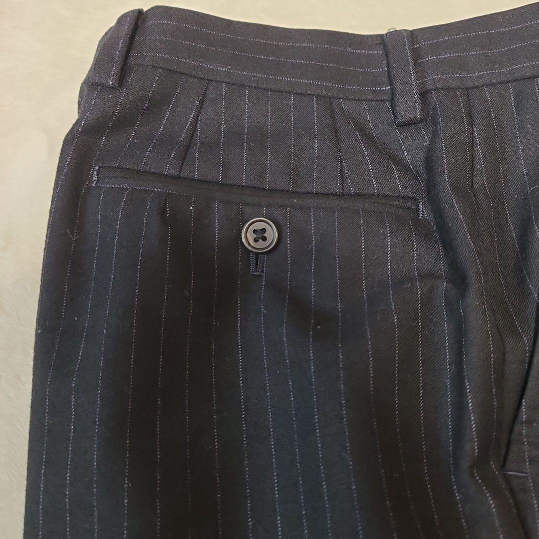 【美品 】Paul Smith ストライプ ネイビー ウール100% Lサイズ
