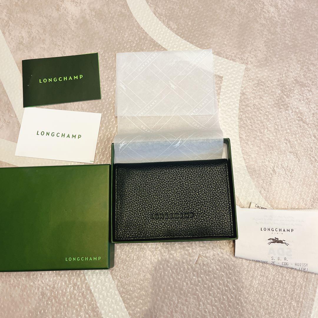 【新品未使用】LONGCHAMP ロンシャン カードケース 名刺入れ ブラック
