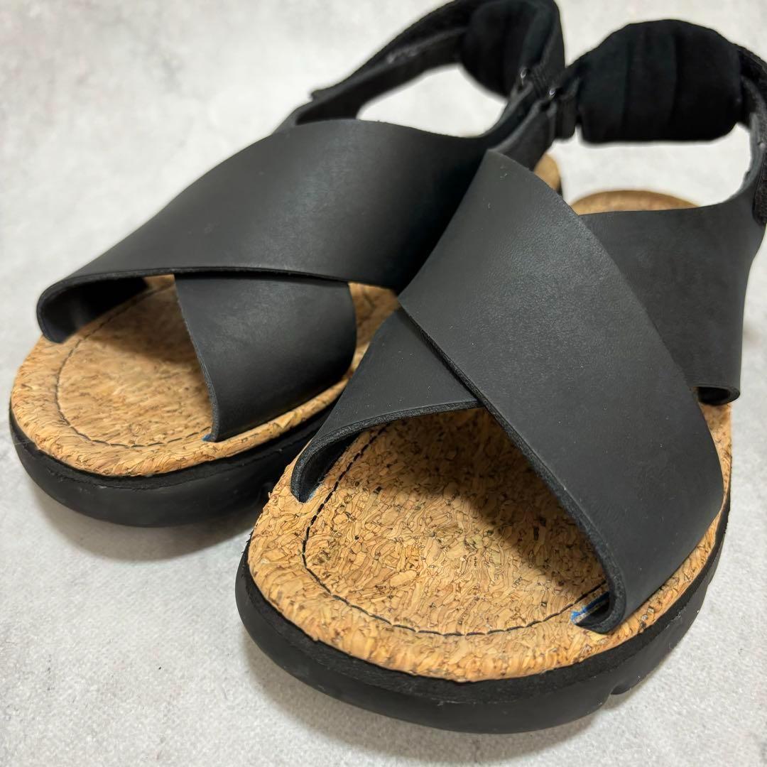 美品✨【CAMPER】(35) クロスベルトサンダル Oruga オルガ 黒