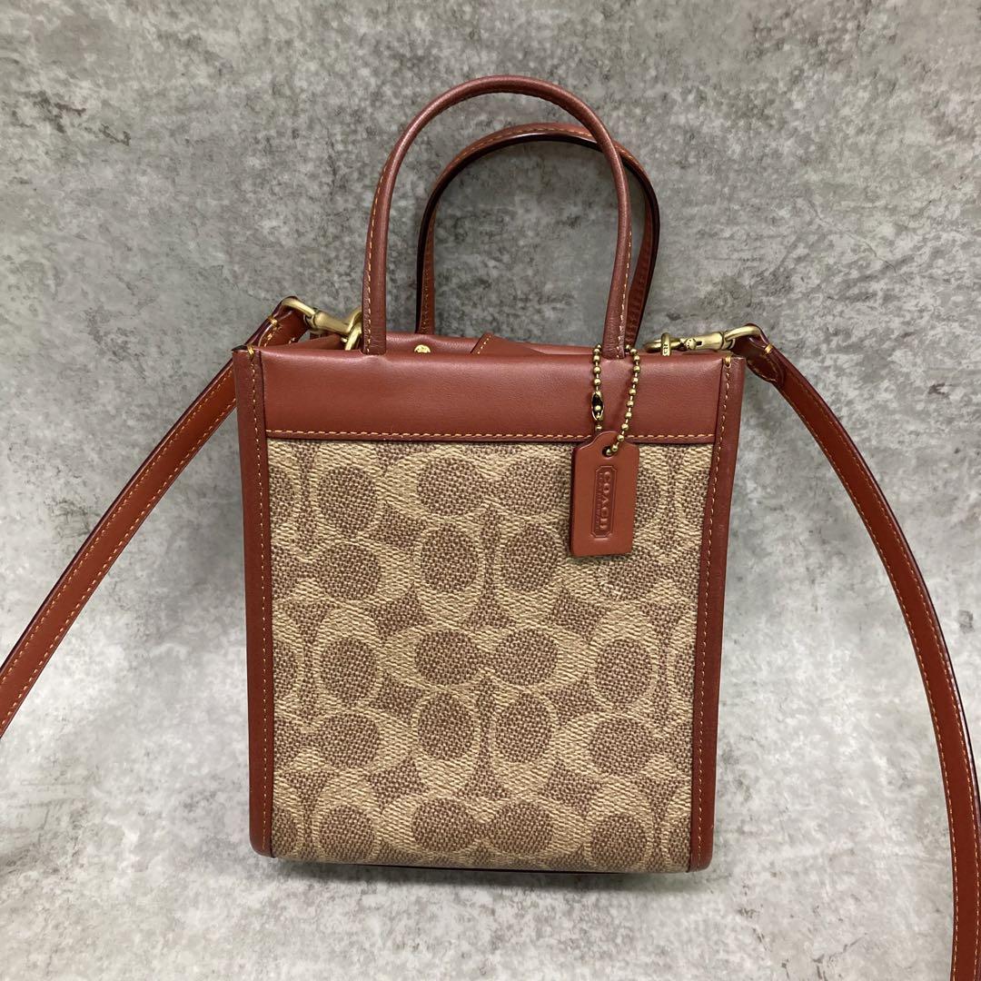 coach ミニ カシン トート シグネチャー キャンバス