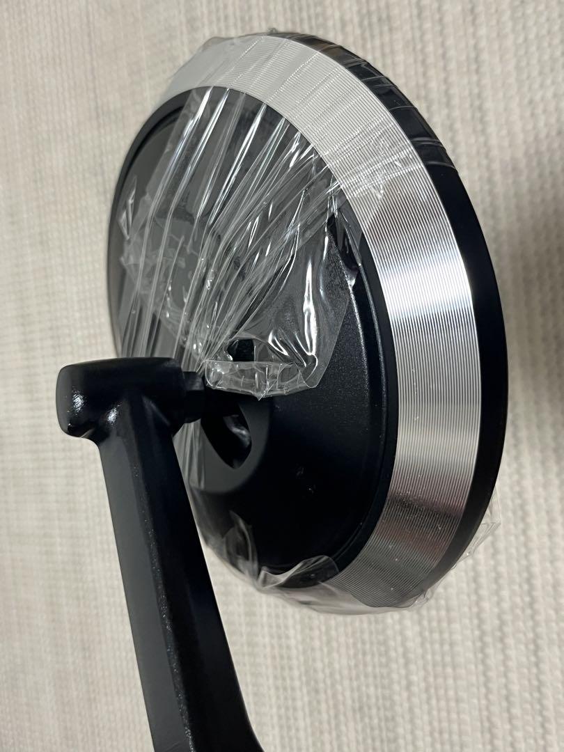 トライアンフ　純正風バーエンドミラー　左右セット　丸　ロゴあり