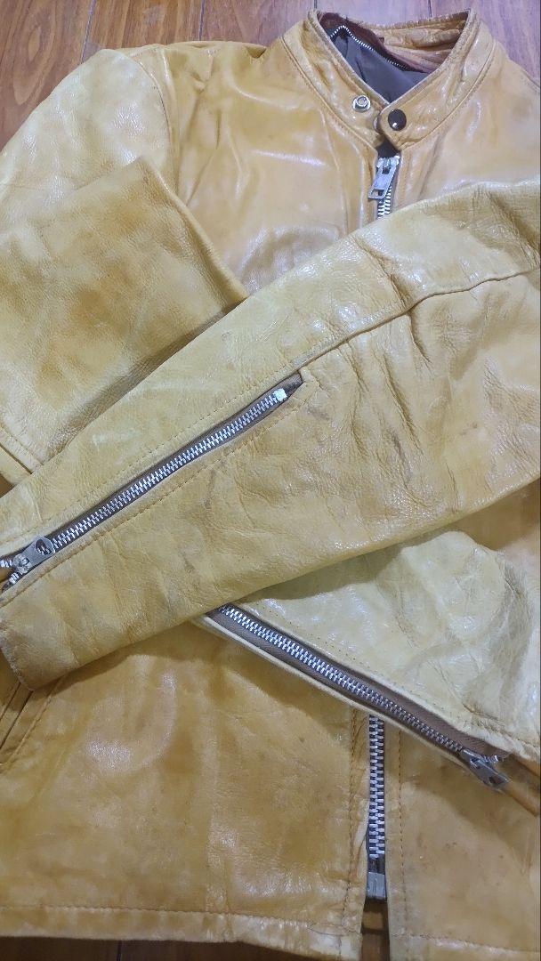 ビンテージ ライダース ジャケット イエロー