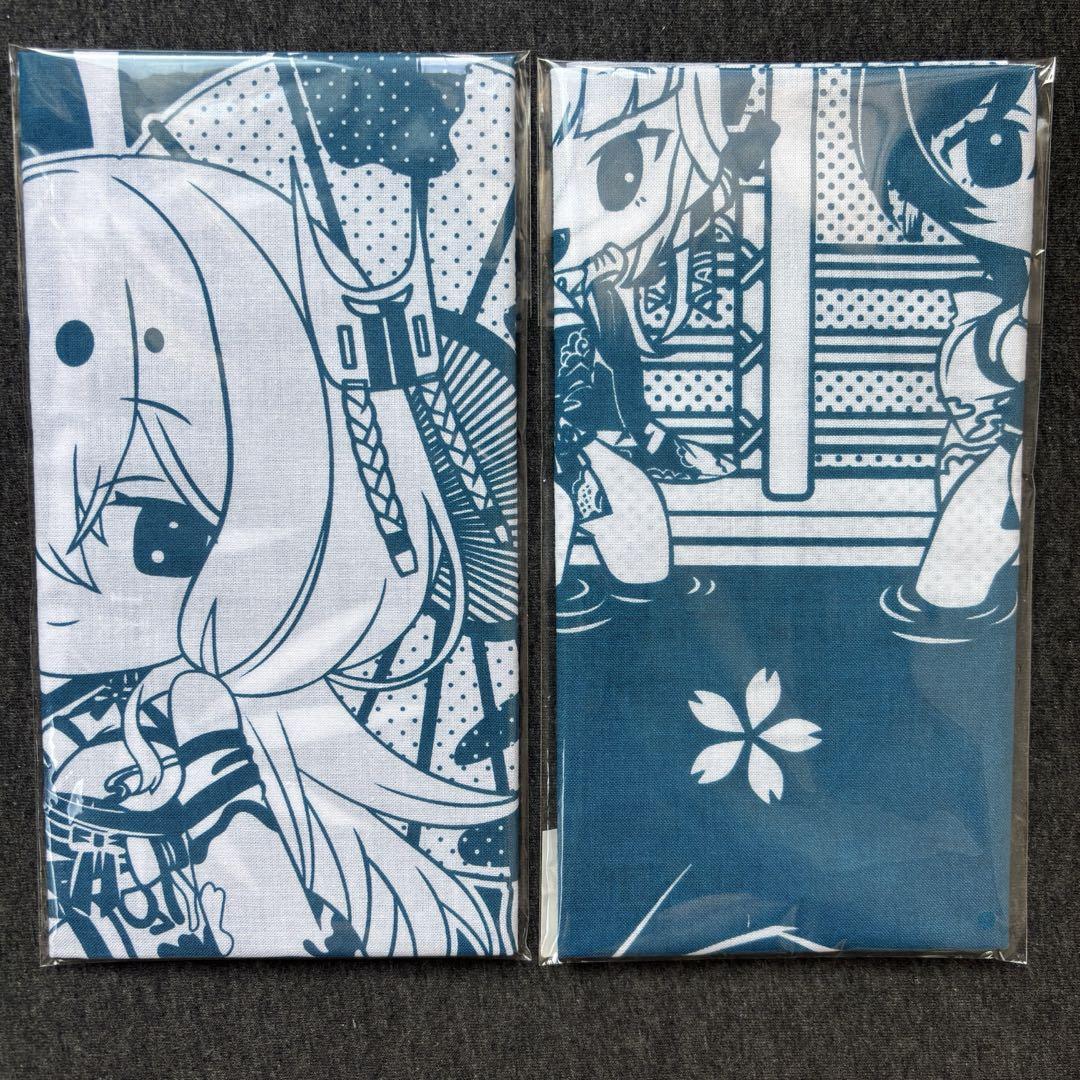 勝利の女神 NIKKE 京都限定 手ぬぐい ブラン＆ノワール・紅蓮 2種