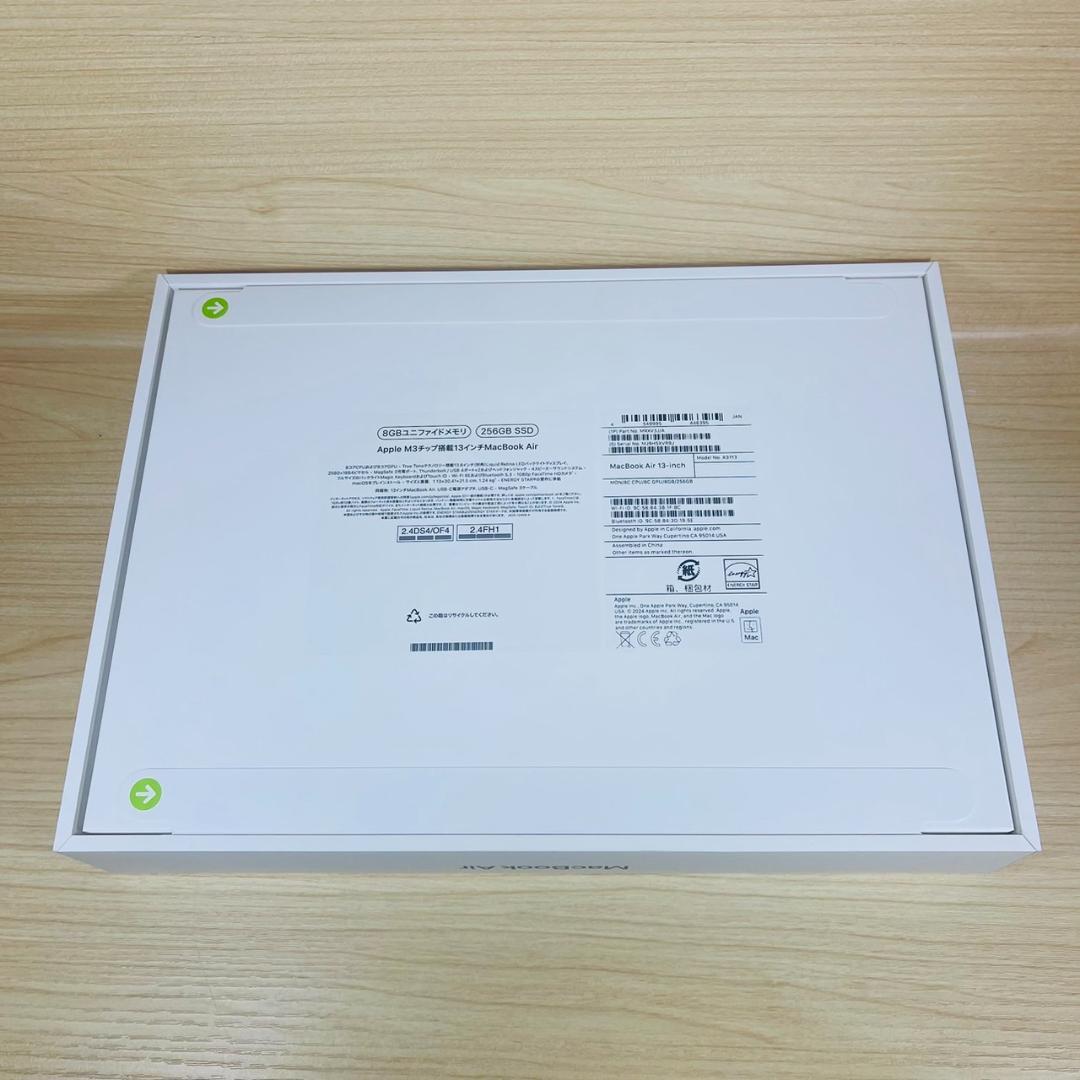 A2673 新品未開封 MacBook Air M3 8GB 256GB