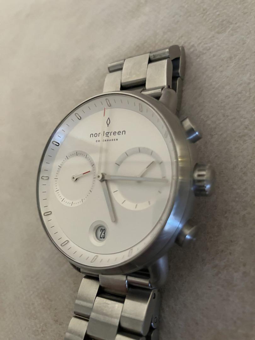 値下げ 稼働★ NORDGREEN ノードグリーン クロノグラフ腕時計 電池新品