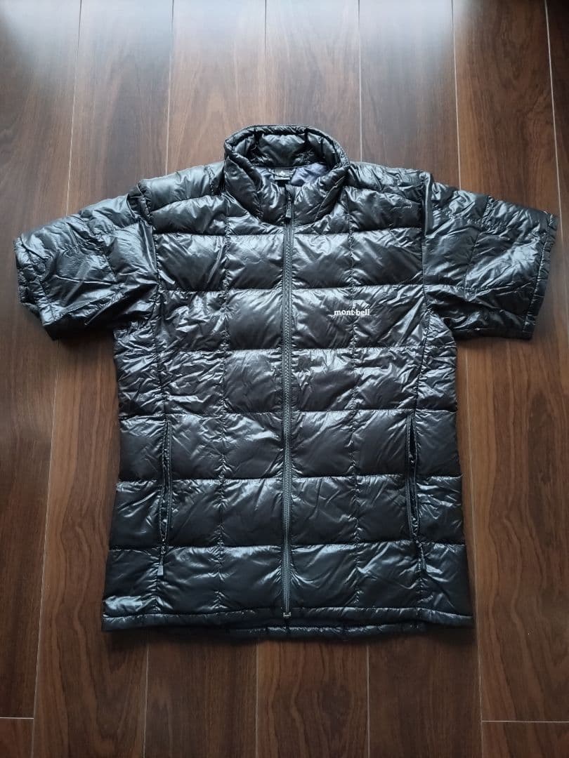 mont-bell ブラック M ショートスリーブダウンベスト
