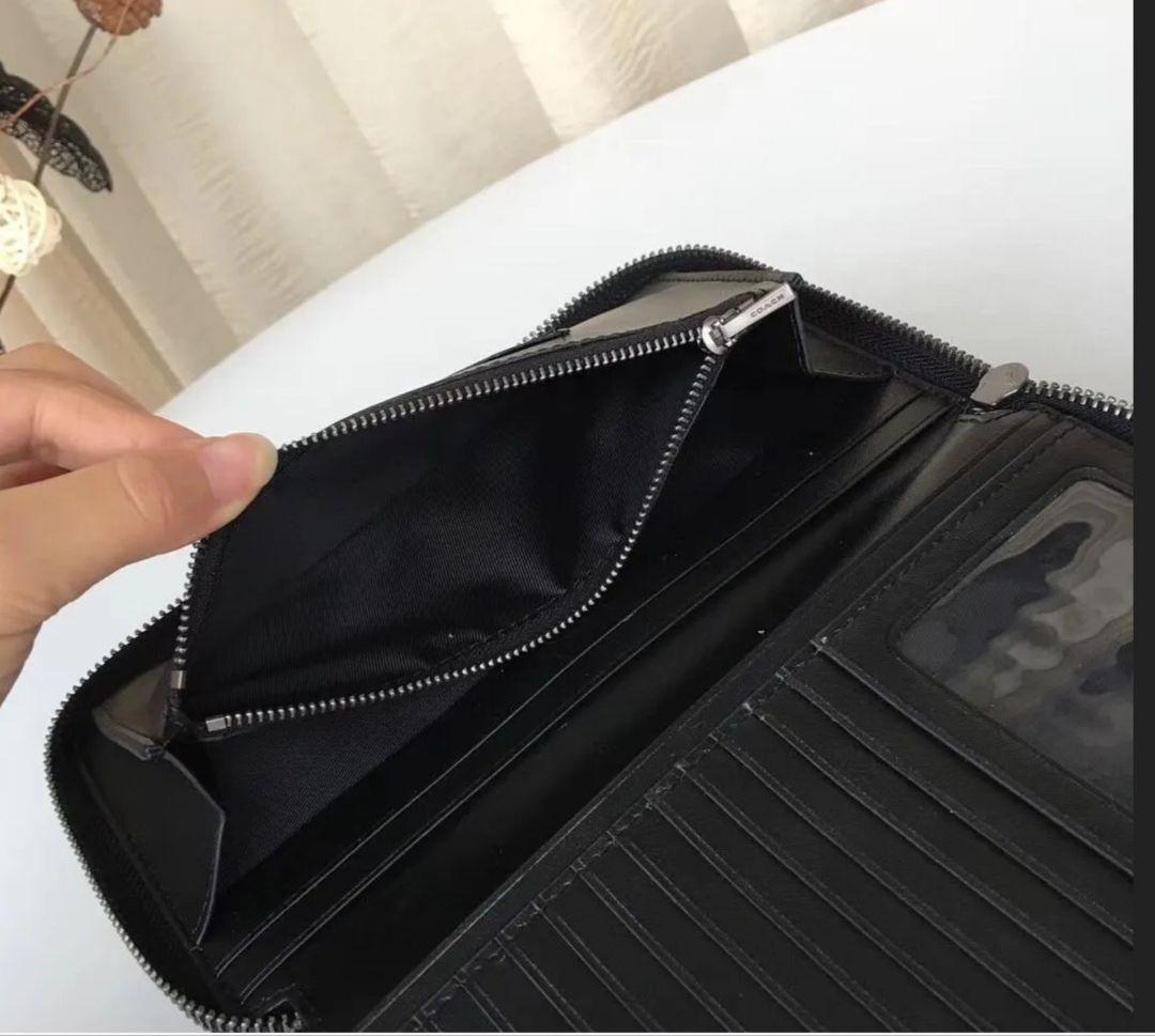 COACH コーチ長財布 F93425 ダブルジップ メンズアウトレット品
