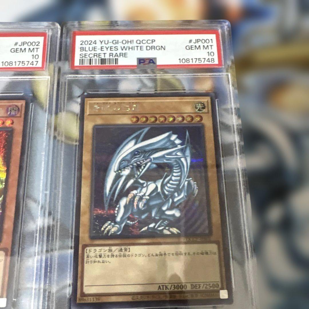連番 青眼の白龍 真紅眼の黒竜 ブラックマジシャンガール PSA10