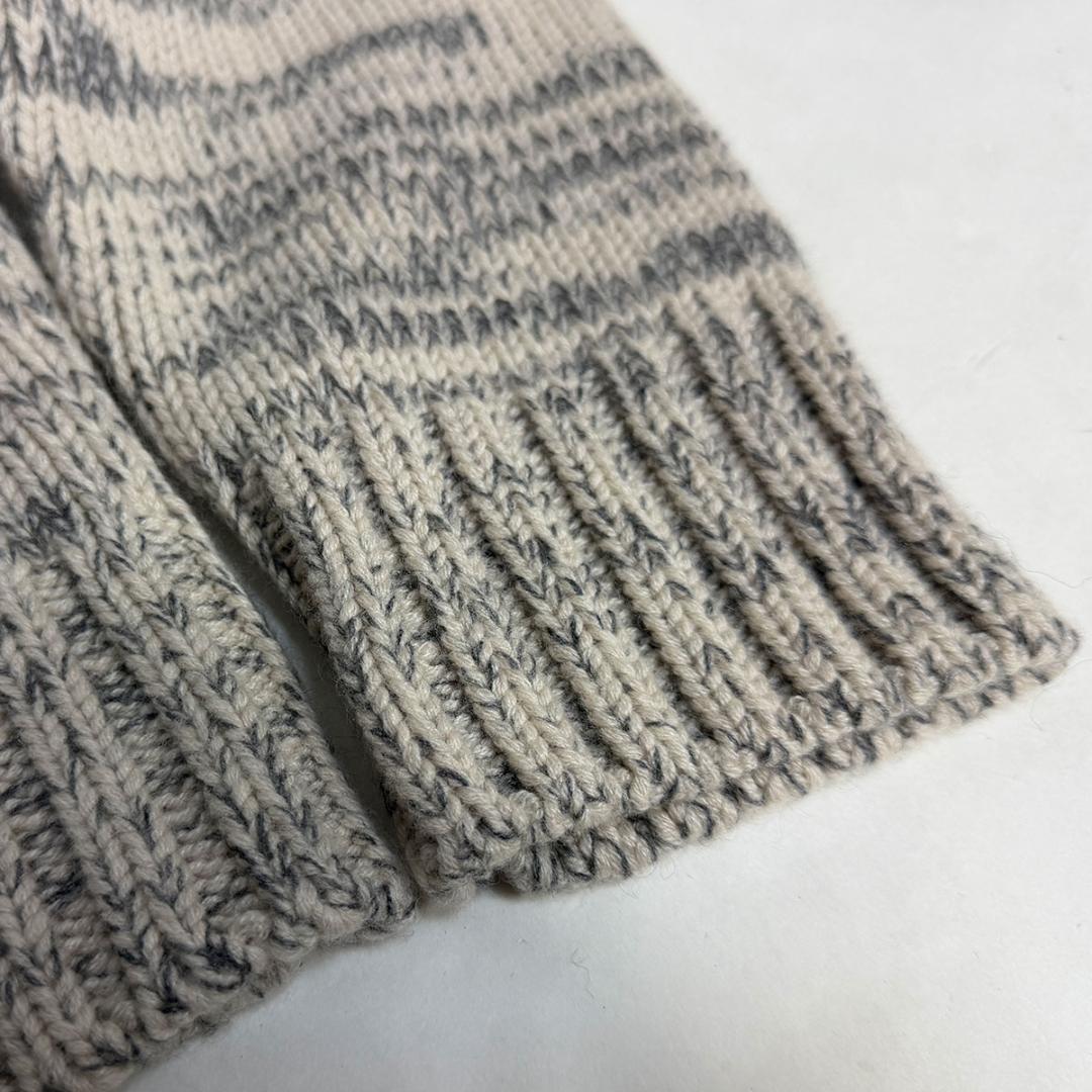 J5166 美品 エルメス カシミヤ100% タートルネックメランジニット M