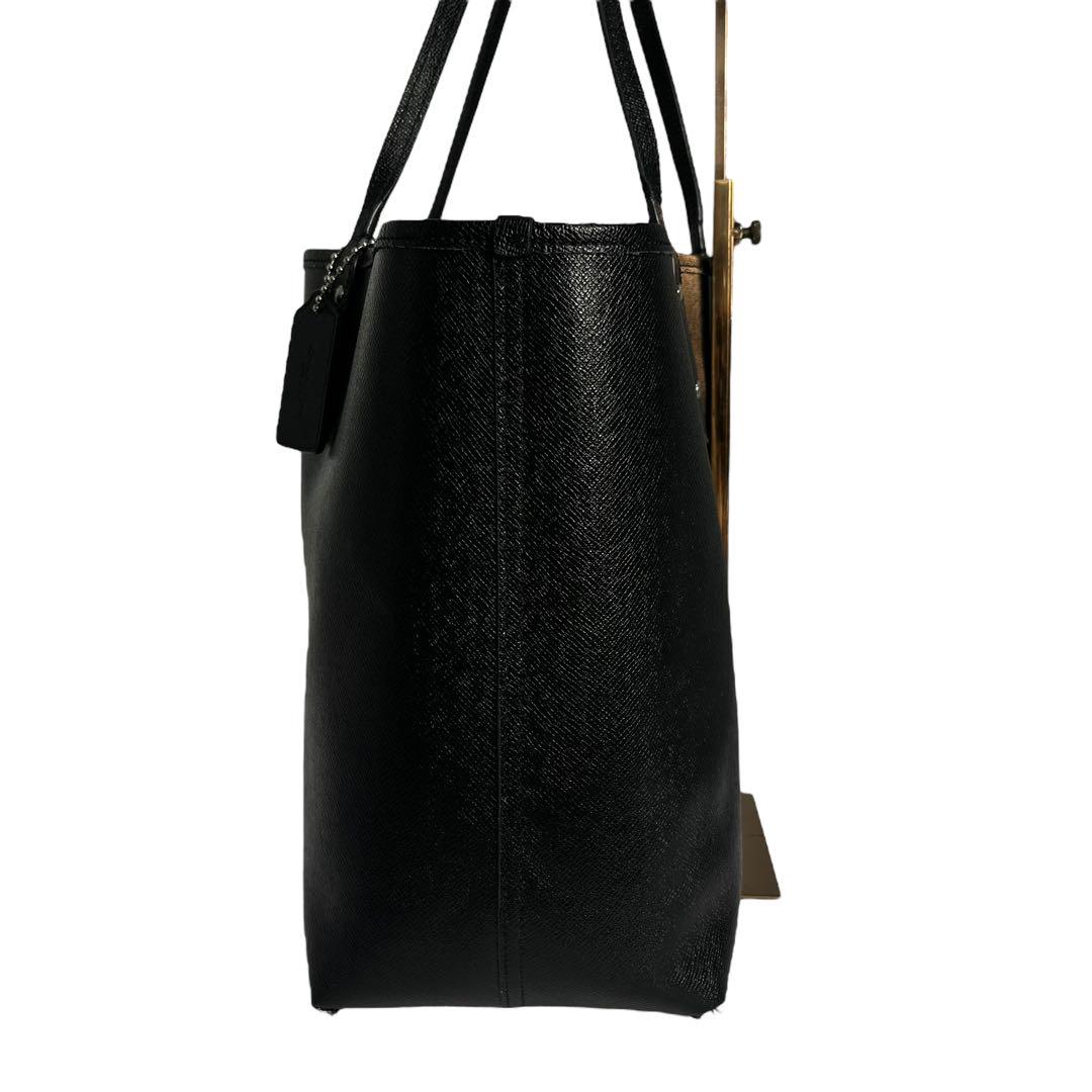 COACH コーチ トートバッグ 黒 リバーシブル 花柄 #B-19 - メルカリ