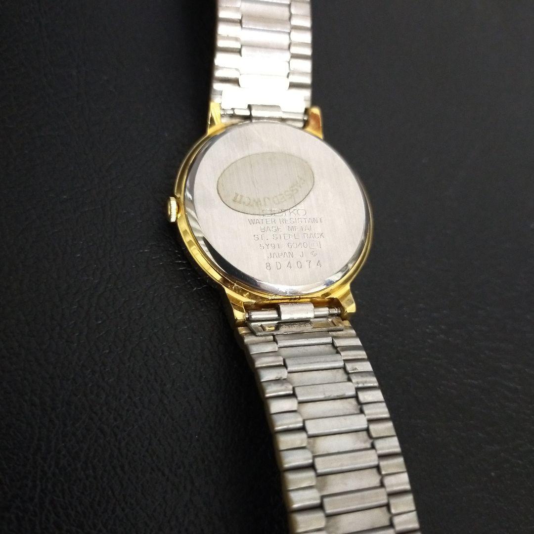 人気　SEIKO ゴールド 5Y91-6040 メンズ腕時計　美品