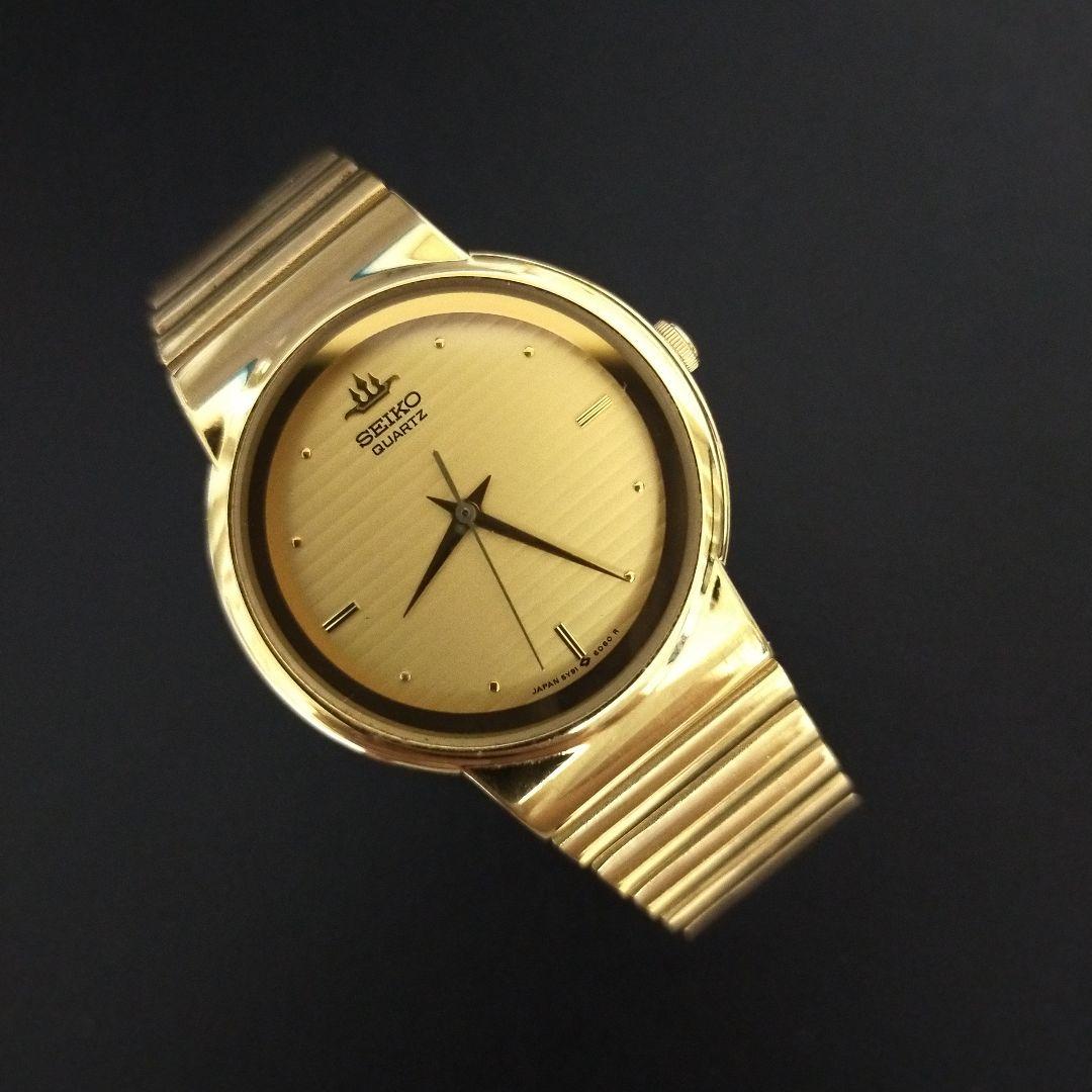 人気　SEIKO ゴールド 5Y91-6040 メンズ腕時計　美品