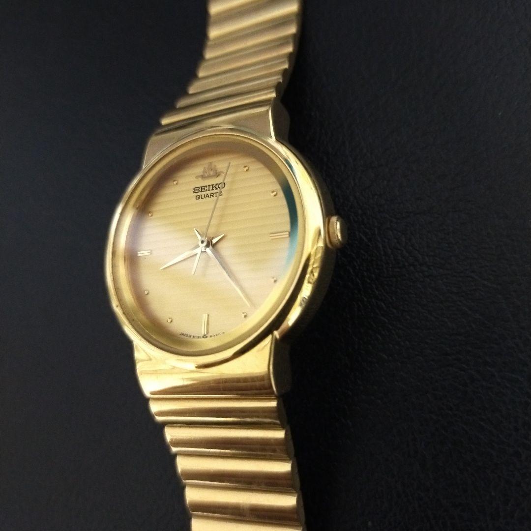 人気　SEIKO ゴールド 5Y91-6040 メンズ腕時計　美品
