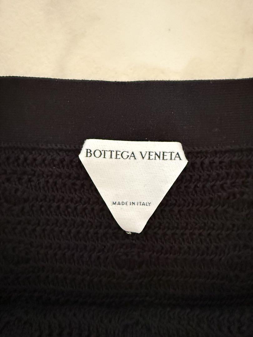Bottega Veneta 黒 フリンジ付きニットスカート M