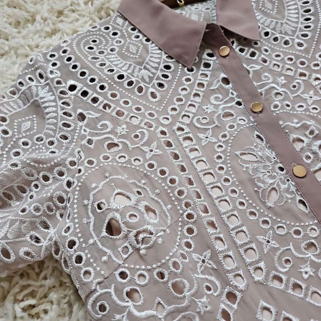 グレースコンチネンタル ジョーゼットカットワークワンピース グレースコンチネンタル ジョーゼットカットワークワンピース