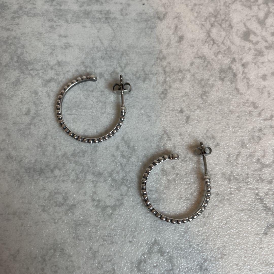 フィリップオーディベール シルバー フープピアス 両耳